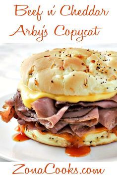 Hye Roller Sandwich, Diy Arbys Beef N Cheddar, Arby's Copycat Recipes, Recipes With Buns, Copycat Beef And Cheddar, Arby's Beef And Cheddar Recipe, Copycat Arbys, Copycat Meals, Arbys Beef And Cheddar