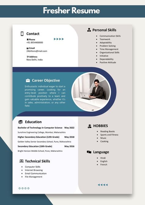 Free Resume Design Download for Fresher Fresher Resume, Best Cv Template, Resume Design Free, Duke Bike, Senior Secondary School, Resume Design Professional, Cv Format, Graphic Design Resume, Engineering Colleges