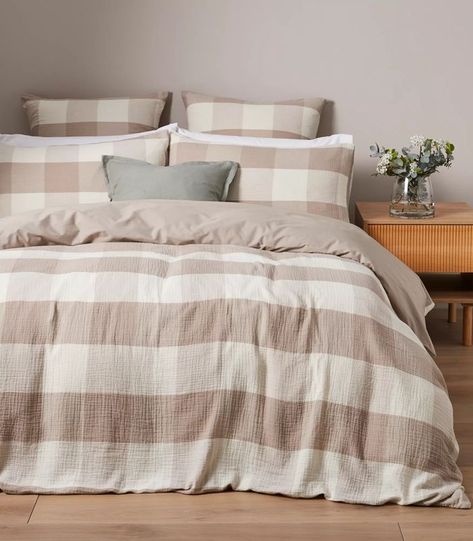 Caine Check Quilt Cover Set | Target Australia Check Quilt, Layered Fabric, Linen Bedroom, Quilt Cover Sets, Beautiful Textures, Quilt Cover, Home Bedroom, Pillow Cases, Bedroom Decor