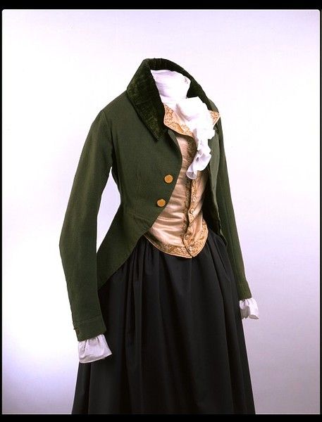 Riding habit jacket 1790s Fashion, 1700 Fashion, 18th Century Women, Riding Habit, 18th Century Dress, 18th Century Costume, 18th Century Clothing, Regency Fashion, 18th Century Fashion