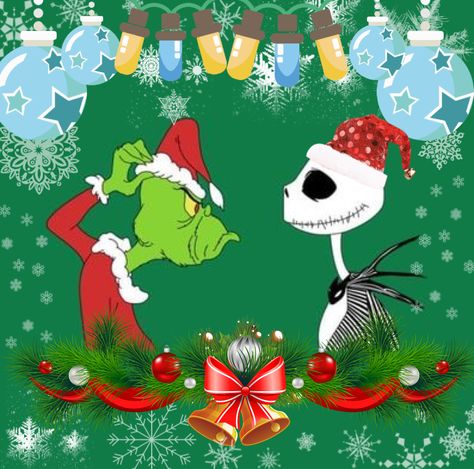 Grinch And Nightmare Before Christmas, Ideas Cuadros, Jack Nightmare Before Christmas, Christmas Posts, Nightmare Before Christmas Drawings, Christmas Drawings, Christmas Baby Shower, Navidad Diy, Christmas Post