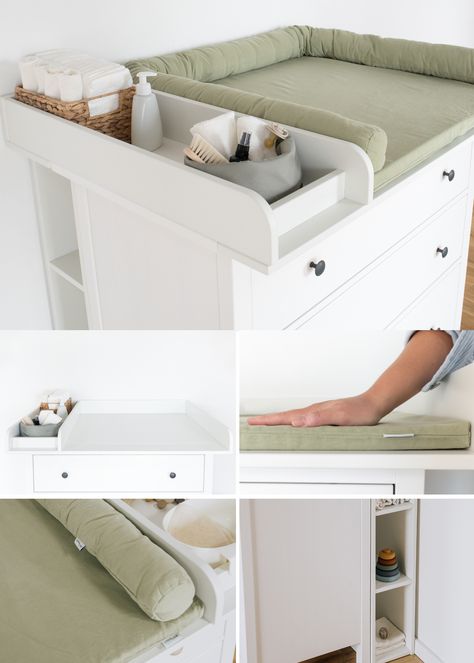 Changing Unit, Baby Zimmer, Ikea Hemnes, Ikea Malm, Baby Organization, Nursery Room Decor, Ikea Hacks, Ikea Hack, Changing Table