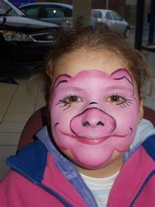 Pig with large nose Pig Face Paint, Animal Face Paintings, Animal Makeup, Pig Costumes, Nose Makeup, Pig Face, Kids Face Paint, Painted Faces, Pintura Facial