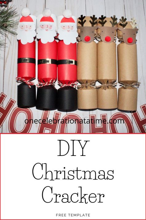 Xmas Crackers Diy, Homemade Christmas Crackers Ideas, Homemade Xmas Crackers, How To Make Your Own Christmas Crackers, Home Made Christmas Crackers How To Make, Party Crackers Favors, Cricut Christmas Crackers, Homemade Christmas Crackers Diy, Paper Crackers Diy