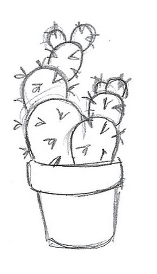 Plant Sketches, Flower Drawings, Flower Drawing, Art Journal, Cactus, Sketch Book, Paint, Drawings, Plants