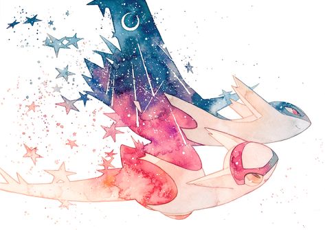 Latios Pokemon, Pokemon Latias, Latios And Latias, Pokemon Painting, Pokemon Dragon, Pokemon Poster, Pokemon Backgrounds, Pokemon Memes, Pokemon Fan Art