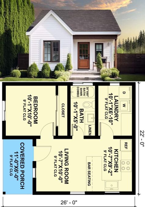 Tiny Home Floorplan Sims 4, Sims Starter Home Floor Plans, Sims 4 Tiny Cottage Floor Plan, Witchy Cottage Floor Plan, Sims 4 Micro House Floor Plans, American House Design, Cottage Layout, Small House Blueprints, Small Cottage House Plans