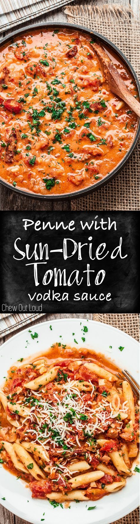 Pasta Sauce Easy, Pasta Vodka, Tomato Vodka Sauce, Easy Pasta Sauce, Food Vegetarian, Sauce Pasta, Sundried Tomatoes, Sundried Tomato, Vodka Sauce