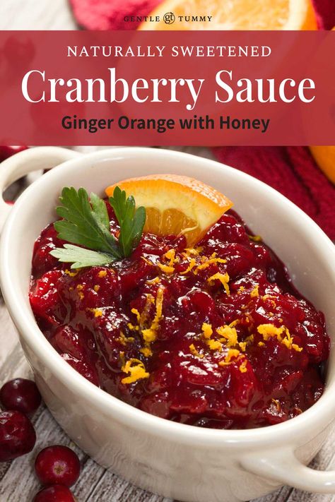 Cranberry Sauce With Honey, Recipe For Thanksgiving Dinner, Healthy Sauce Recipes, Orange Cranberry Sauce, Orange Sauce Recipe, Easy Cranberry Sauce, Cranberry Orange Sauce, Dips Recipes, Canned Cranberry Sauce