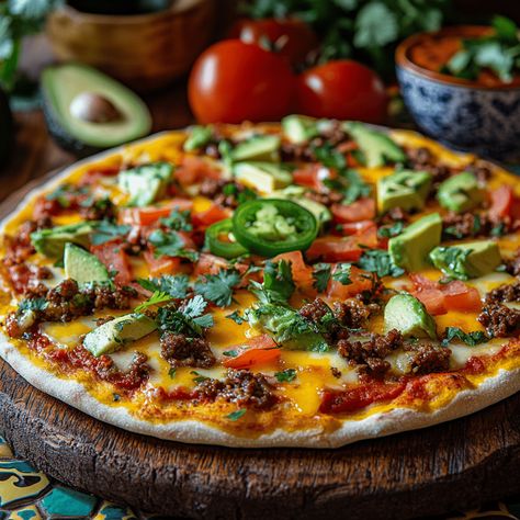 Mexican pizza is a mouthwatering fusion of flavors and textures that will make your taste buds dance—discover how to create this irresistible dish! Mexican Pizza Recipe, Traditional Mexican Dishes, Homemade Mexican, Make Your Own Pizza, Mexican Pizza, Bean Tacos, Fusion Food, Mexican American, Pizza Lovers