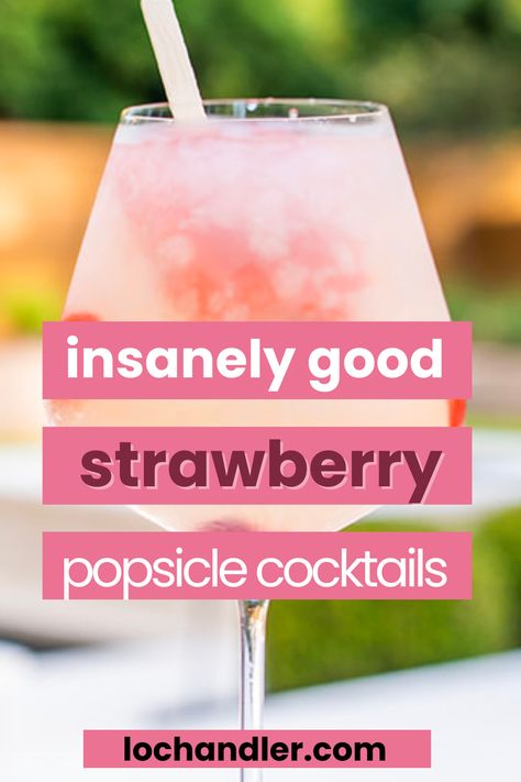 These fun strawberry popsicle cocktails are great summer boozy drinks if you're looking for summer party alcoholic drinks to serve! These vodka cocktails are a refreshing frozen cocktail idea minus the blender! Popsicle Drinks Alcohol, Popsicle Mocktails, Party Alcoholic Drinks, Beer Mixed Drinks, Drinks Strawberry, Boozy Ice Pops, Popsicle Cocktail, Pop Drink, 70's Party