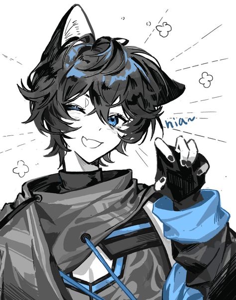 Catboy Oc Art, Catboy Pose Reference, Catboy Pose, Catboy Drawing, Dogboy Pfp, Dog Boy Art, Catboy Oc, Cat Boy Oc, Cat Boy Pfp