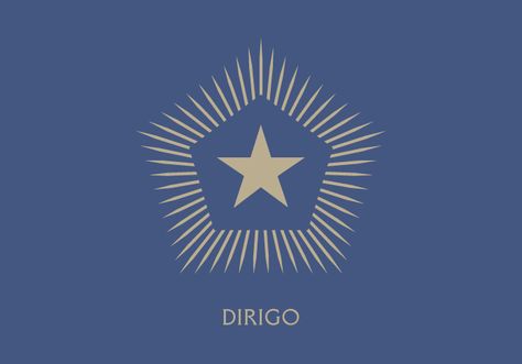 DIRIGO: I lead.  Maine state motto.  Flat redesign of state flag.   Next tattoo? Flat Makeover, Maine Tattoo, Blue Peter, Simple Icon, Alternate History, Colour Field, State Flags, Media Images, 50 States