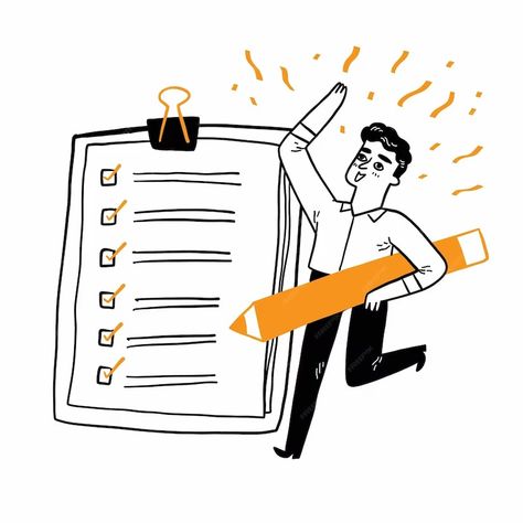 Premium Vector | Successful completion of business tasks Positive businessman with a giant pencil nearby marked checklist on a clipboard paper Hand drawn vector illustration doodle style Giant Pencil, Business Vector Illustration, Illustration Doodle, Portland Timbers, Working Drawing, Doodle Style, Hand Drawn Vector Illustrations, Doodle Illustration, Business Illustration