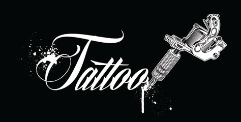 TATTOO & PIERCING on Behance Tattoo Logos Design, Tattoo Visiting Card Design, Tattoo Logo Design Ideas, Tattoo Logo Design Graphics, Tattoo Shop Logo, Tattoo Photoshoot Ideas, Tattoo Photoshoot, Tattoo Ink Colors, Ink Logo