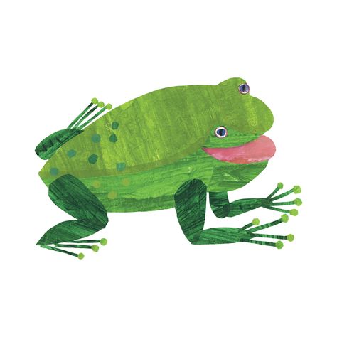 Marmont Hill 'Brown Bear Character Green Frog' by Eric Carle Painting Print on Wrapped Canvas Eric Carle Classroom Theme, Brown Bear Printables, Eric Carle Classroom, Frog Character, Bear Character, Eric Carle, Green Frog, Marmont Hill, Colorful Animals