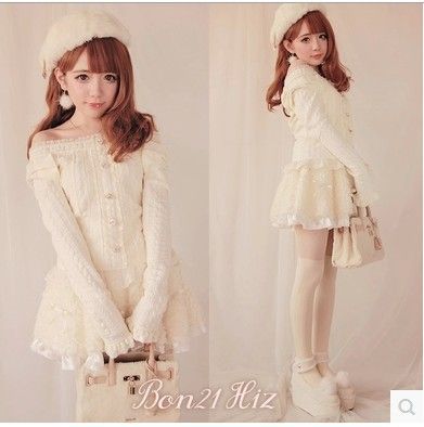 Aliexpress.com : Buy Princess sweet lolita blouse BoBON21 Exclusive design Two wear Pull the shoulder bow princess knitting blouse T1141 from Reliable blouse xxxl suppliers on Loliloli shop for Lolita Princess  | Alibaba Group Knitting Blouse, Himekaji Outfits, Moda Ulzzang, Gyaru Fashion, Kawaii Fashion Outfits, Princess Outfits, Sweet Lolita, Kawaii Clothes, Harajuku Fashion