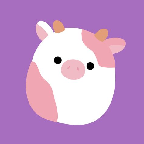 Squishmallow Painting Ideas, Squishmallow Cow Drawing, Cow Squishmallow Painting, Simple Doodles Cute, Squishmallow Painting, Cool Drawing Ideas Easy, Doodles Cute, Cool Drawing Ideas, Cow Squishmallow