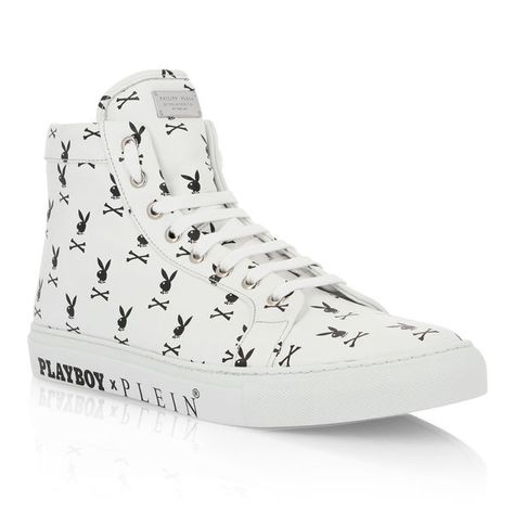 Playboy skull sneakers ... Luxury White High-top Sneakers With Logo-print Tongue, Playboy Vans, Designer Leather High-top Sneakers With Logo Print, Philipp Plein Sneakers, Philipp Plein Shoes, Phillip Plein Sneakers, Hi Top, Philipp Plein, Converse High Top Sneaker