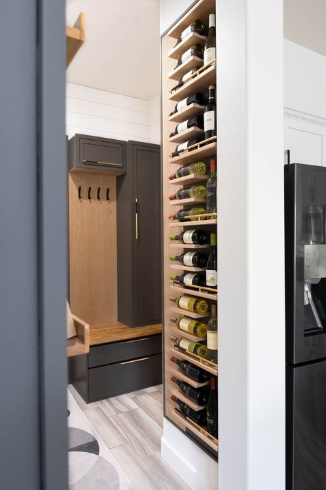 How to Build a Sturdy Wine Rack for 30 Bottles - Neatly Living Tall Wine Rack, Small Wine Racks, Wine Storage Wall, Investment House, Mudroom Cabinets, Wine Rack Design, Kitchen Wine Rack, Long Shelf, Diy Wine Rack