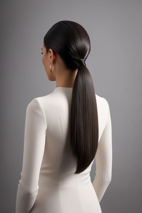 . Fashion: #fashion, #style, #outfitinspiration, #beauty Sleek Ponytail Hairstyles Classy, Slick Low Ponytail, Ponytail For Long Hair, Sleek High Ponytail, Super Nanny, Long Ponytail Hairstyles, Silver Hair Dye, Human Hair Ponytail Extensions, Human Hair Ponytail