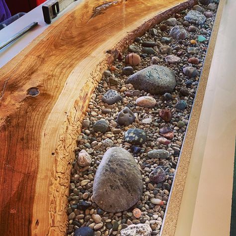 Epoxy River Table With Rocks, Cedar Table, Epoxy Tables, Epoxy Table Top, Table Rock, Epoxy Table, River Table, Table Wood, Wood Resin