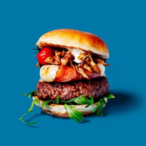 Here is a photograph I shot of Juicy Burger With Cheese and Bacon # foodphotographer #messyburger #karenthomasphotography #londonfoodphotographer #yummyfood #colourfulbackground #strongshadows #indulgentfood #burger Messy Burger, Messy Burger Photography, Beef Burger Photography, Summer Burger Photography, Burger And Fries Photography, Fast Food Burger Photography, Colourful Food, Burger Party, Juicy Burger