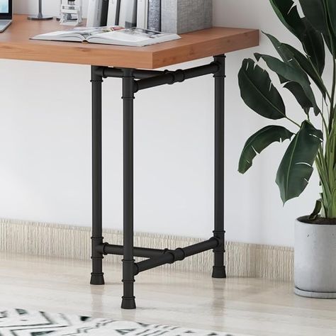 Amazon.com: KaKaBB Heavy Duty Metal Table Legs, Industrial Black Desk Legs 28 Inch, Dining Furniture Legs,Modern Table Legs Set of 2 (28", Pipe) : Home & Kitchen Repurpose Old Wood, Industrial Pipe Desk, Pipe Leg Table, Tall Desk, Industrial Office Desk, Modern Table Legs, Bourbon Room, Modern Rustic Furniture, Industrial Modern Design