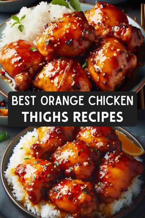 The Best Orange Chicken Thighs Recipes for a Zesty Dinner 1 Chicken Thigh Orange Chicken, Chicken Thigh Recipes Asian Style, Chicken Thighs Chinese Recipes, Orange Chicken Thighs Recipe, Orange Chicken Thigh Recipe, Winter Chicken Thigh Recipe, Asian Style Chicken Thighs, Orange Recipes Dinner, Chicken Thigh Recipes Comfort Food