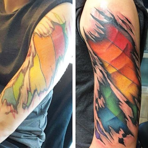 Gay Pride Tattoos, Tattoos That Mean Something, Lgbt Tattoo, Indian Feather Tattoos, Alice And Wonderland Tattoos, Best Leg Tattoos, Gay Tattoo, Pride Tattoo, Favorite Tattoos