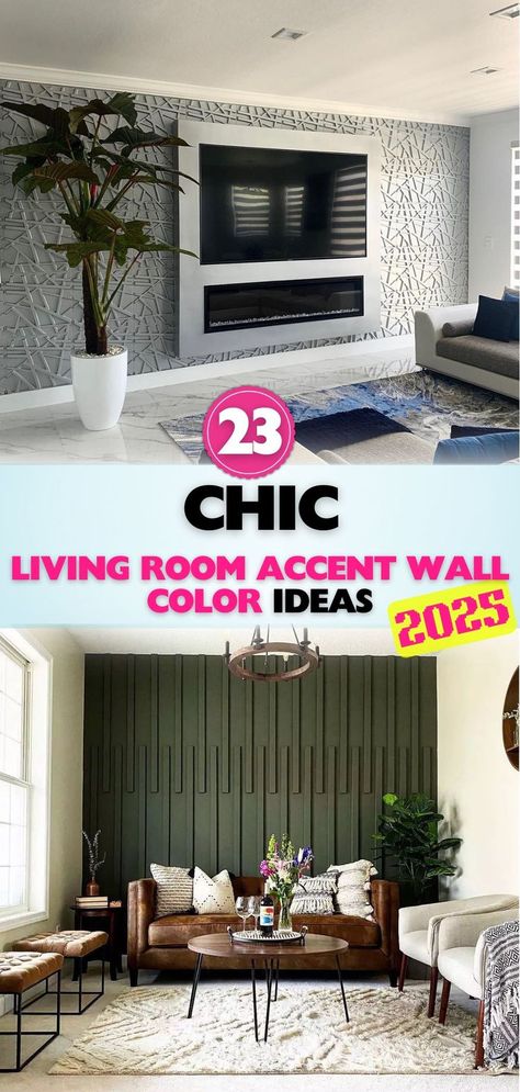 Find gorgeous accent wall colors for your living room that add depth and charm. Ideal for modern, classic, or cozy styles. Boho Accent Wall Paint Living Room, Best Color For Accent Wall, Are Accent Walls Out Of Style, Accent Walls In Living Room Boho, Living Room Accent Wall Color, Accent Wall Color Ideas, Grey Accent Wall Living Room, Living Room Accent Wall, Wall Color Ideas