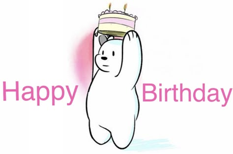 Ice Bear Happy Birthday Happy Birthday We Bare Bears, Ice Bear Birthday, We Bare Bears Happy Birthday, Silly Birthday Cards, Card Ideas Videos, We Bare Bears Birthday, Bear Happy Birthday, Fb Background, Happy Birthday Bear