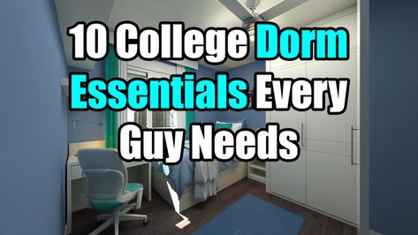 Dorm Room Items, Best College Dorms, Guy Dorm, Guy Dorm Rooms, Dorm Packing, Dorm Necessities, Dorm Room Crafts, College Dorm Room Essentials, Room Items