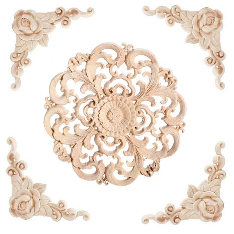 PRICES MAY VARY. Durable & Easy To Install:BSYMDH decorative appliques are made of natural rubber wood and our wooden applique onlays natura,durable and easy to install.Our wooden furniture appliques surface is well polished, smooth enough to prevent your hand from being hurt. Wide Application:BSYMDH wood carved appliques onlays are suitable for home, restaurant and hotel decoration and you could attatch wood applique to the wall, door, cabinet, window, desk, mirror, bed, closet, ceiling,coffee Ornamental Wood Carving, Closet Ceiling, Mirror Fireplace, Bed Door, Bed Closet, Medallion Wall Art, Decorative Wood Trim, Window Desk, White Wash Walls