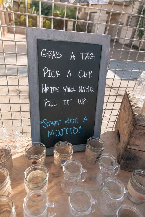 Take A Cup Sign Wedding, Pick Your Cup Wedding, Cup Name Tags, Flash Mob Dance, Pinwheel Wedding, Cups Writing, Pumpkin Juice, Sky Day, Write Your Name