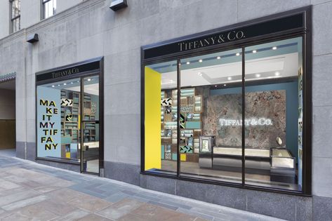 Tiffany & Co. Will Now Let You Personalize With Custom Symbols and Monograms- TownandCountrymag.com Art Deco Doors, Sneakerhead Room, Art Deco Door, Tiffany Shop, Shop Doors, Salon Suites, Concept Shop, Retail Interior, Tiffany And Co