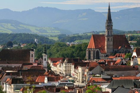 View over Old Town, Steyr Austria Travel Guide, Vienna Travel, European City Breaks, Austria Travel, Amazing Buildings, Steyr, Places In Europe, European Destinations, Beautiful Places On Earth