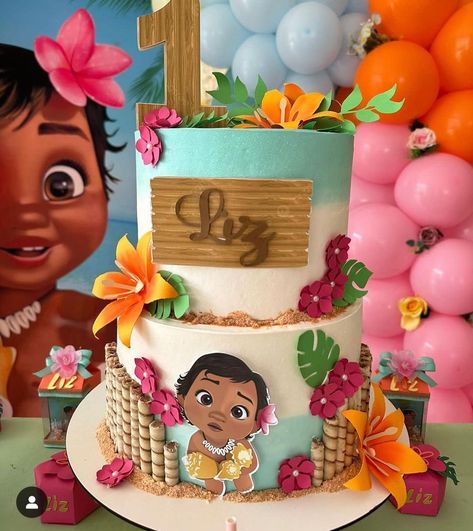 Moana Theme Cupcakes, Baby Moana Cake, Moana Theme Cake, Moana Birthday Decorations, Moana Birthday Cake, Moana Birthday Party Theme, Moana Theme Birthday, Moana 2, Festa Moana Baby