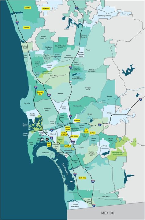 The Best Places to Live in San Diego Modern Hobbit, San Diego Bucket List, San Diego Map, San Diego Neighborhoods, Usa Places, Moving To San Diego, San Diego Travel, San Diego Living, San Diego Real Estate