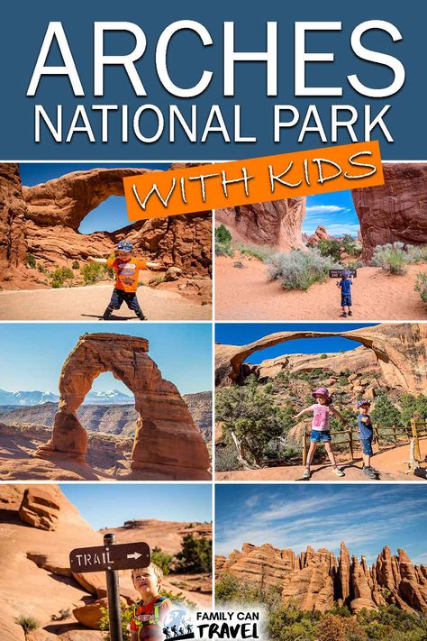 Here's everything you need to know about visiting Arches National Park with kids. We list all the easy hikes in Arches with kids, the best things to do in Arches NP with kids and where to stay with kids near Arches National Park. Arches National Park Hikes, National Park Hikes, Arches Park, Travel Utah, Utah Trip, Utah Vacation, Utah Road Trip, National Park Road Trip, Canyonlands National Park