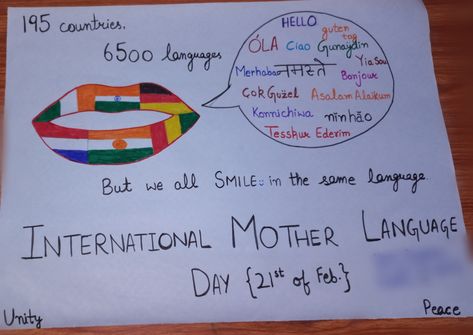 21st feb.. Language Day Drawing, International Language Day, International Mother Language Day, Mother Language Day, All Smiles, Cool Art Drawings, Art Drawings, Drawings, Quick Saves