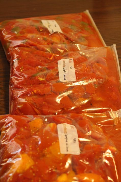 Garden Spaghetti Sauce Freezer Bags Homemade Freezer Spaghetti Sauce, Freezer Pasta Sauce, Garden Spaghetti Sauce, Organizing Freezer, Freezer Spaghetti, Freezer Tomato Sauce, Freezer Spaghetti Sauce, Frozen Diy, Spiderwick Chronicles