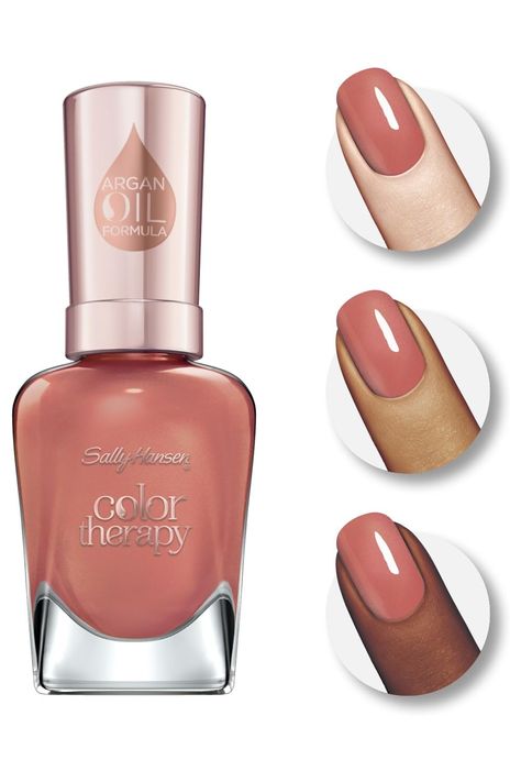 Sally Hansen Color Therapy Lacquer Nail Polish, Soak at Sunset, 0.5 Fl. Oz. Sally Hansen Color Therapy, Nails Vintage, Sally Hansen, Color Therapy, Argan Oil, Fashion Nails, Nails Inspiration, Beauty And Personal Care, Nail Polish