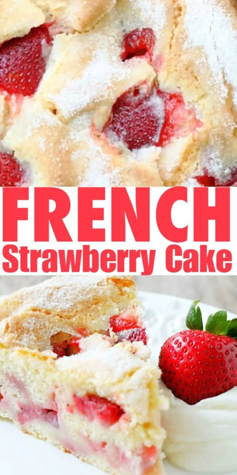 Strawberry Dessert Recipes, Strawberry Cake Recipes, Strawberry Cakes, Strawberry Desserts, Angel Food Cake, French Pastries, Savoury Cake, Strawberry Recipes, Strawberry Cake