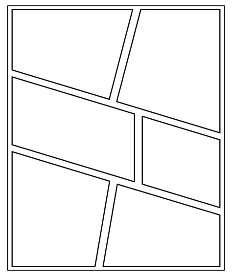 Comic Frame Template, 6 Panel Comic Strip Template, Comic Book Overlay, Comic Grid, One Page Comic Story, Comic Layout Template, 6 Panel Comic, Comics Layout, Comic Template Layout