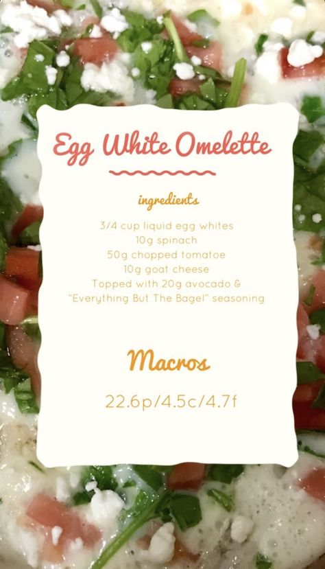 Egg white omelette Best Egg White Omelette, Egg White Omelette, Omelets Recipe, Liquid Egg Whites, Beachbody Recipes, Weekday Meals, Oatmeal Breakfast, Egg White, Omelet