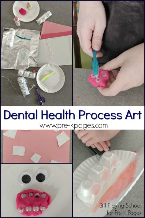 A fun process art exploration for dental health theme; for preschool, pre-k, and kindergarten classrooms; Pre-K activities for dentists or community helpers Dentist Activities, Health Preschool, February Preschool, February Themes, Dental Health Preschool, Theme For Preschool, Lego Math, Kindergarten Classrooms, Art Exploration