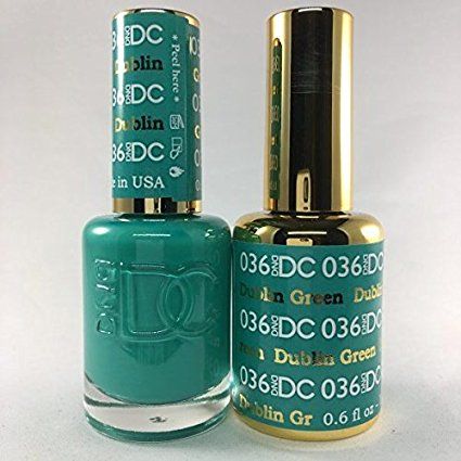 DND - DC Duo Soak off Gel & Matching nail polish, Dublin Green #DC036 Image 1 of 2 Dnd Green Gel Polish, Dnd Colors, Dnd Gel Nail Polish, American Nails, Luminous Nails, Dnd Gel Polish, Black Nail Polish, Red Nail Polish, Gel Nail Colors