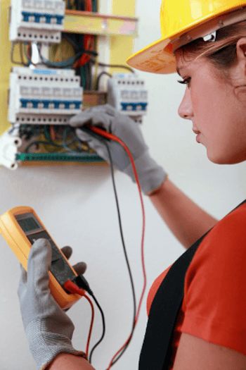 Electrician Careers for Women Construction Women, Residential Wiring, Engineer Girl, Home Electrical Wiring, Electrical Services, Visiting Card Design, Electrical Work, Diy Electrical, Visiting Card