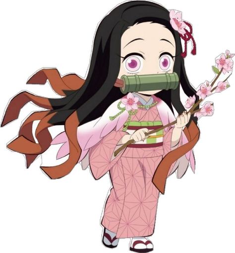 Nezuko Official Art, Chibi Nezuko, Anime Butterfly, Nezuko Kamado, Chibi Characters, Dessin Adorable, Sketchbook Art Inspiration, Drawing Base, Funny Anime Pics